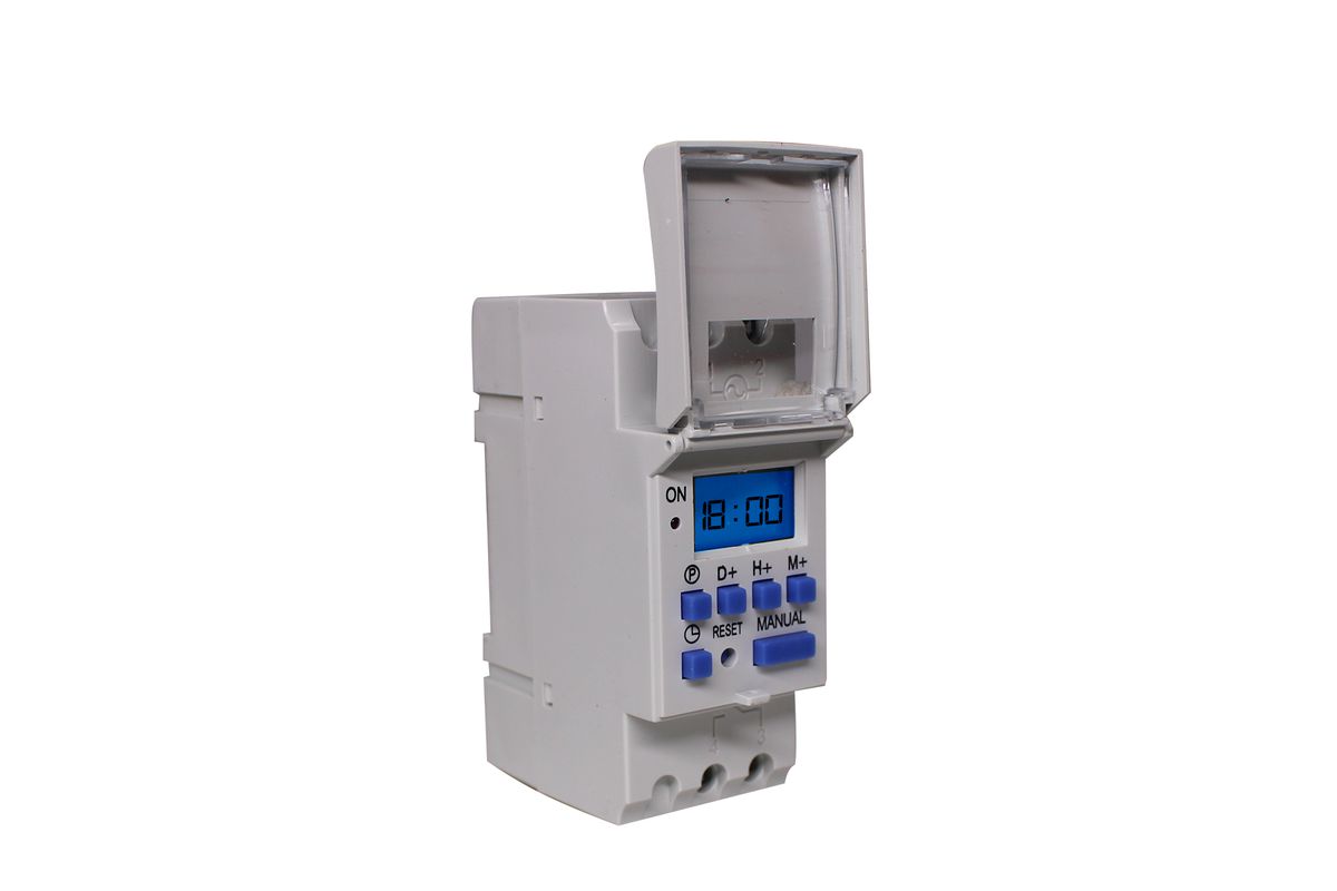 DIN Rail Digital Display Programmable Geyser Timer - Inbuilt Power Reserve