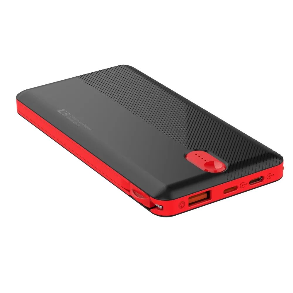 10000mAh 22.5W Slim Power Bank with Dual Built-in Cables & Carry Pouch PQ13