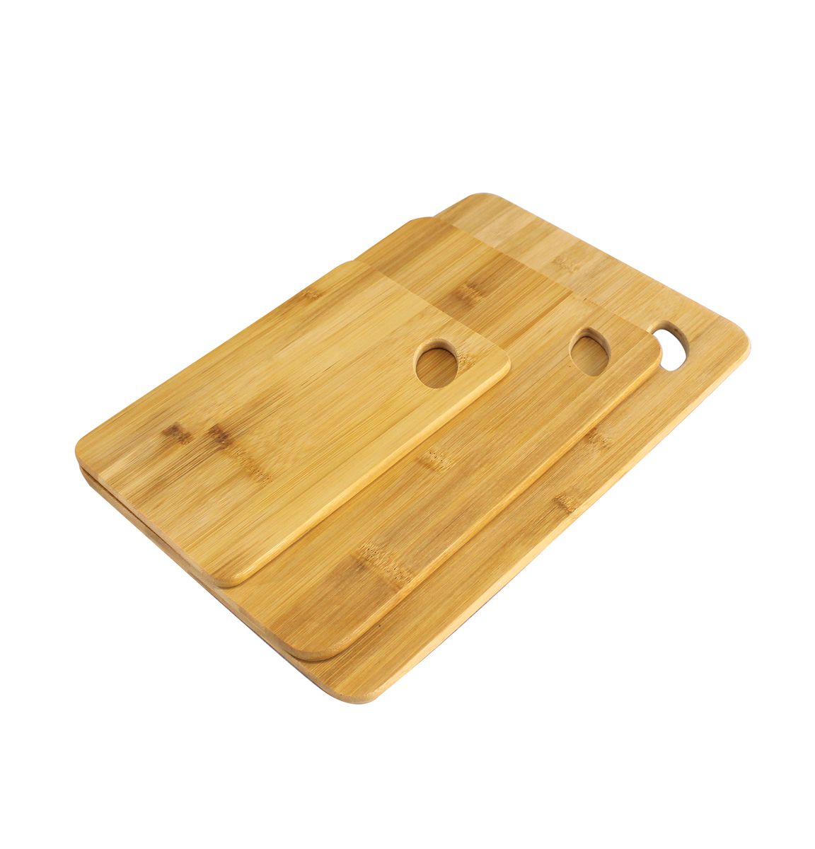 3 Pcs Slim Bamboo 24x34cm & 20x30cm Cutting Boards & 14x22cm Serving Tray