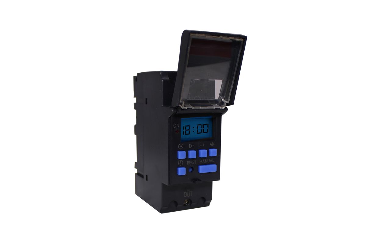 DIN Rail Digital Display Programmable Geyser Timer - Inbuilt Power Reserve