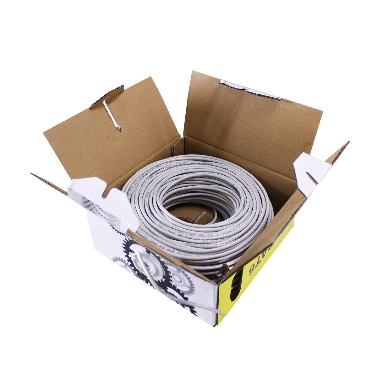 100M Cat6 Twisted 4 Pair Network Cabling Box - Grey