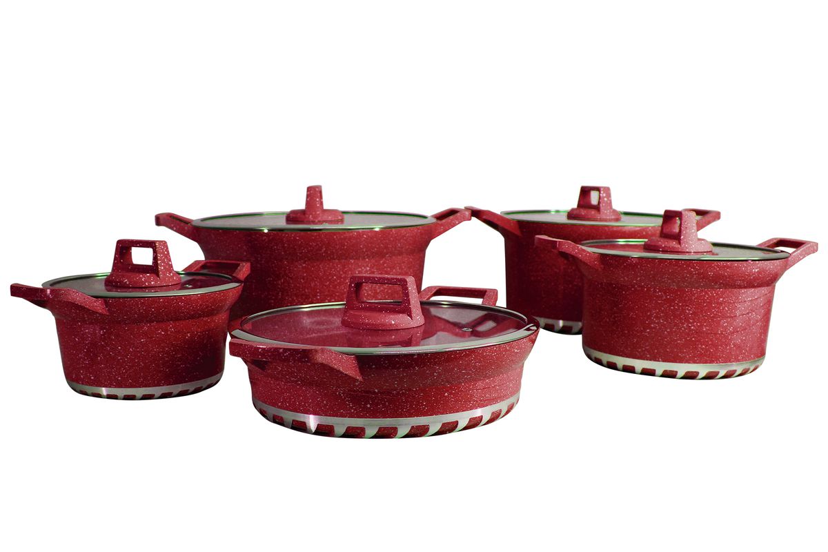 Bosch Regina Die Cast Aluminum Non-Stick 10 Piece Cookware Set & 3 Utensils