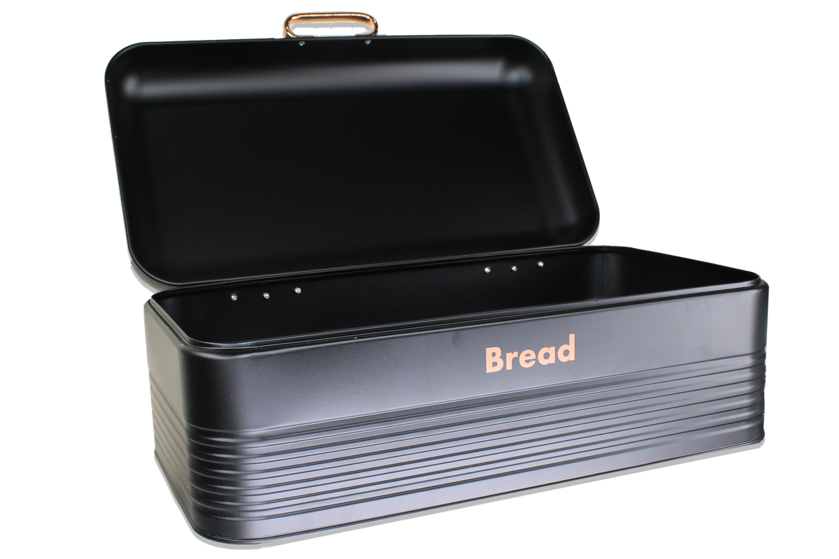 Retro Design Two Loaf Bread Bin with 3 Piece Matching Canister Set