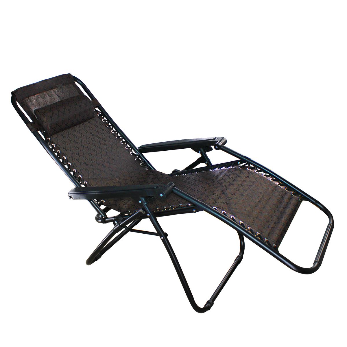 2 in 1 Zero Gravity Folding Recliner & Deck Chair with Removable Headrest