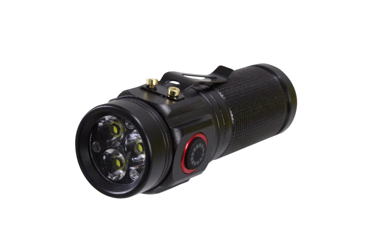 9cm 3 XHP360 LED Portable Pocket Flashlight with Magnetic Rear Clip