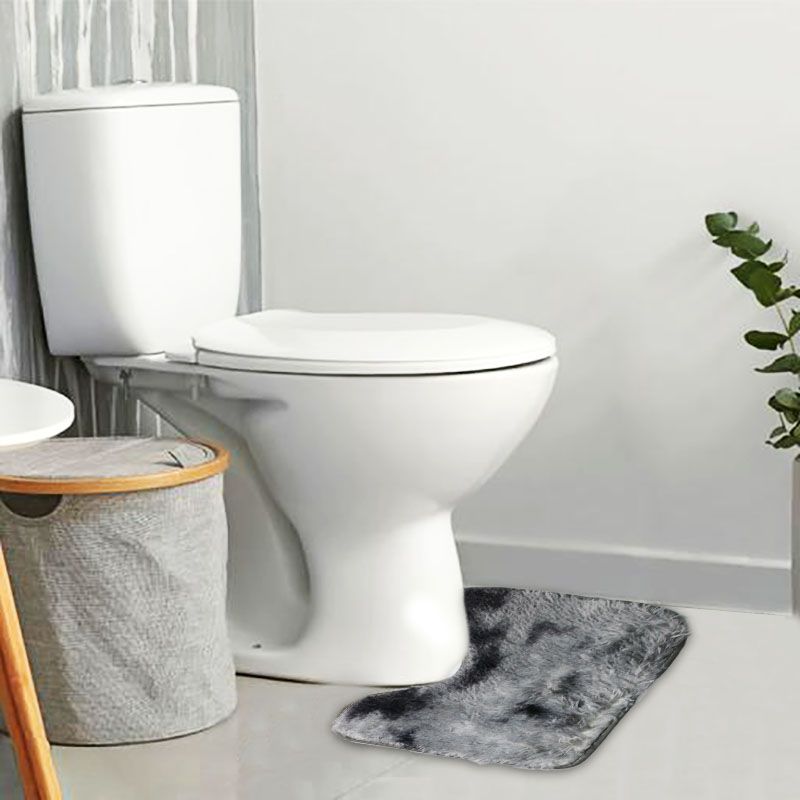 3 Piece Non-Slip Plush Two Tone Toilet Cover & Bathroom Mats Set - Comet