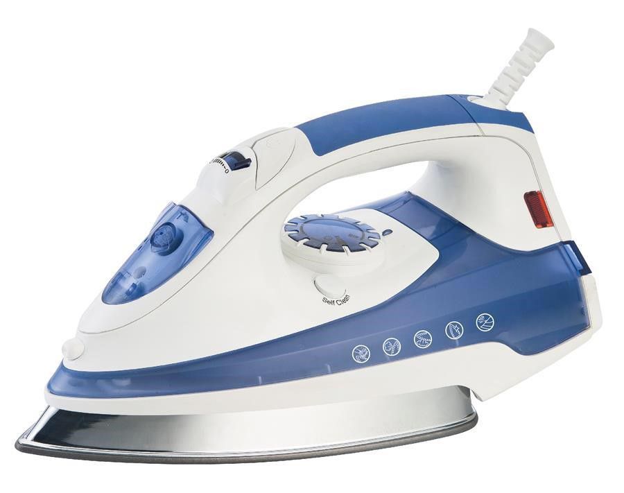 2000W Steam Iron - Vertical, Self Cleaning & Teflon Soleplate