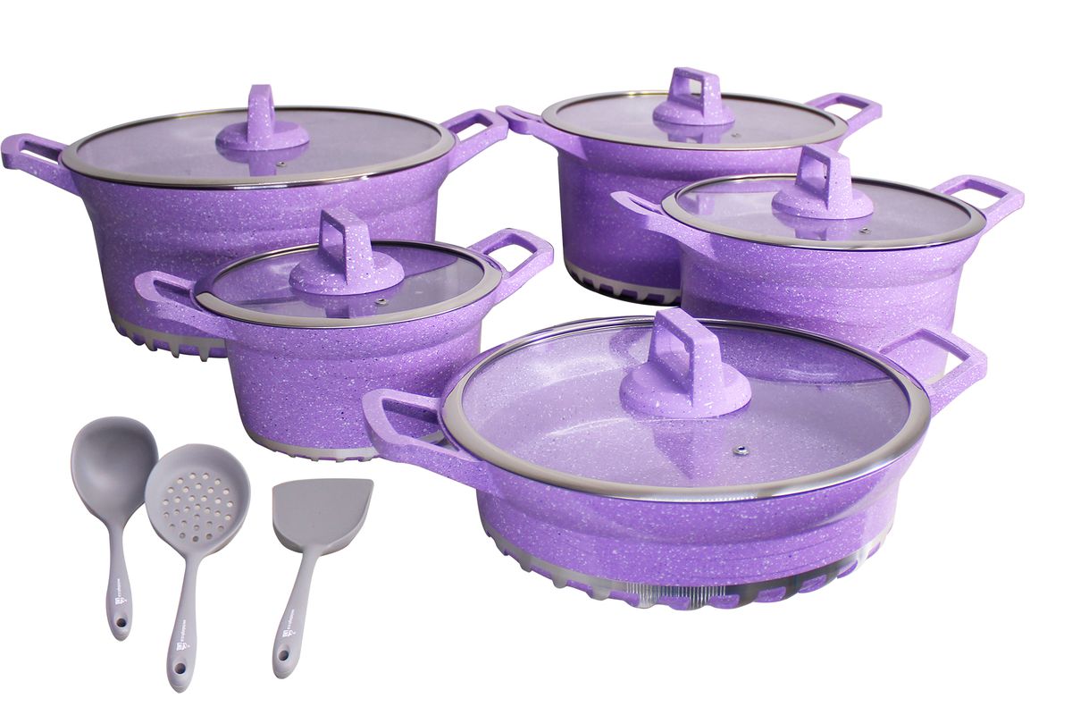 Bosch Regina Die Cast Aluminum Non-Stick 10 Piece Cookware Set & 3 Utensils