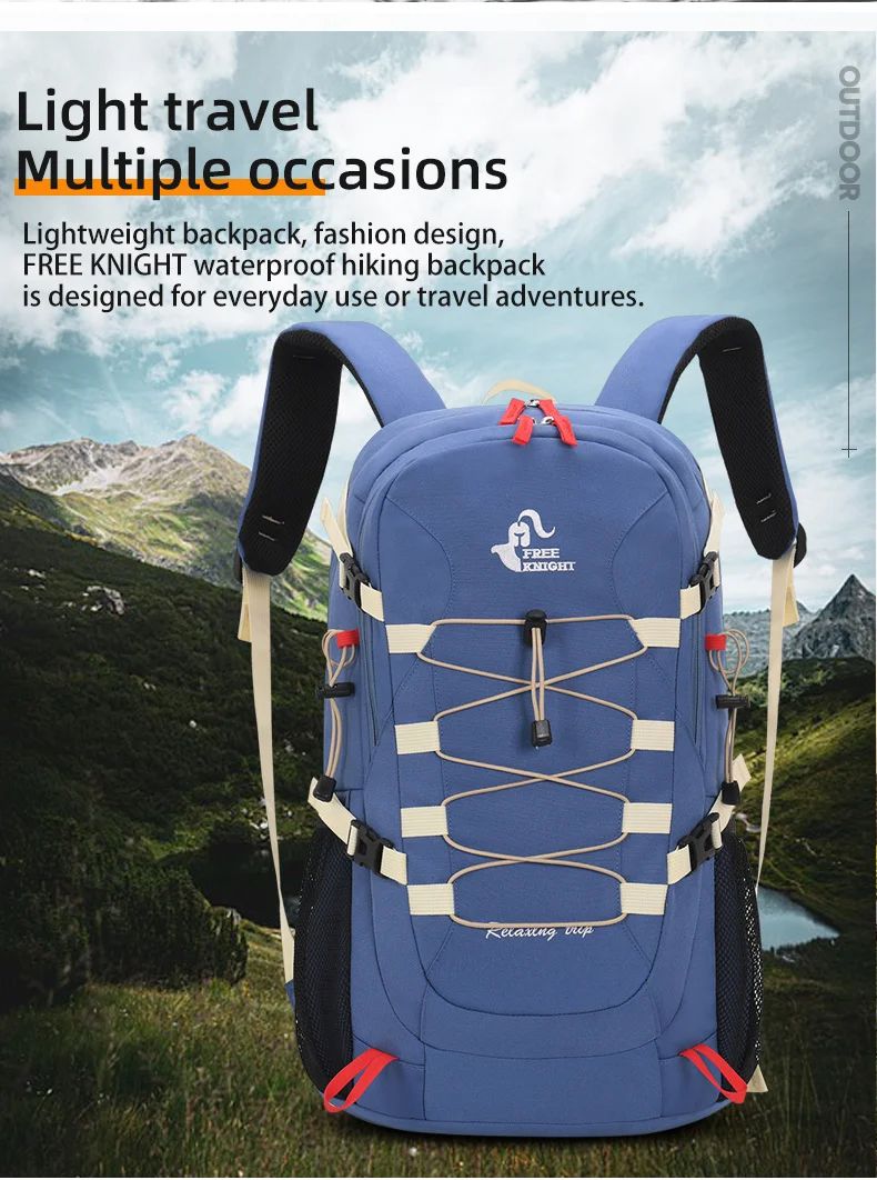 Free Knight 40L Outdoor Hiking Waterproof Backpack with Rain Cover FK0219