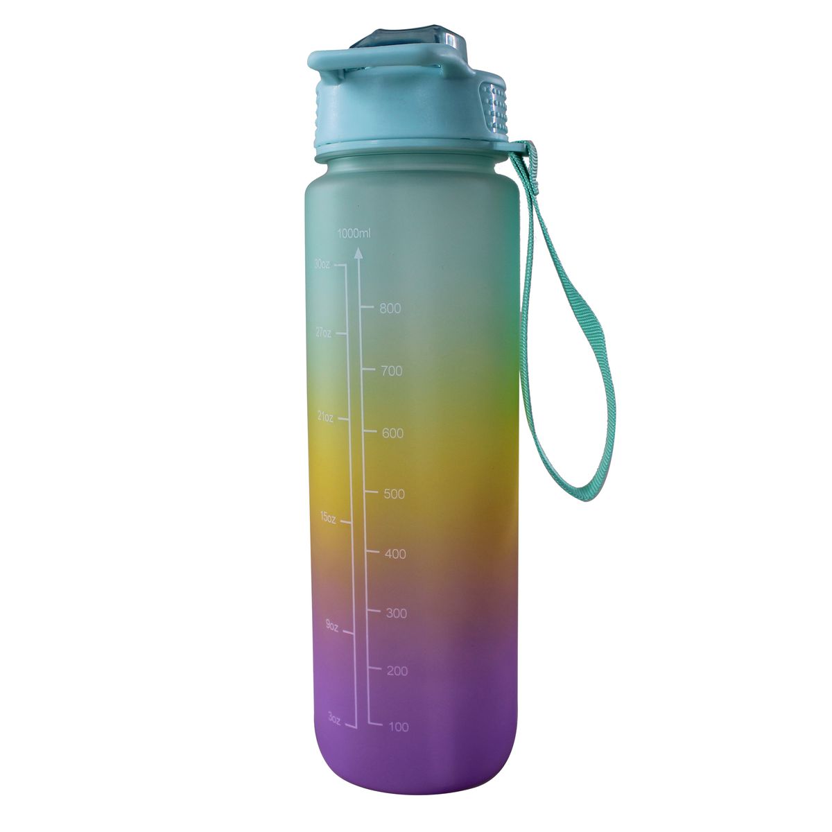 1 Litre All-purpose Ombre Lockable Lid Motivational Water Bottle