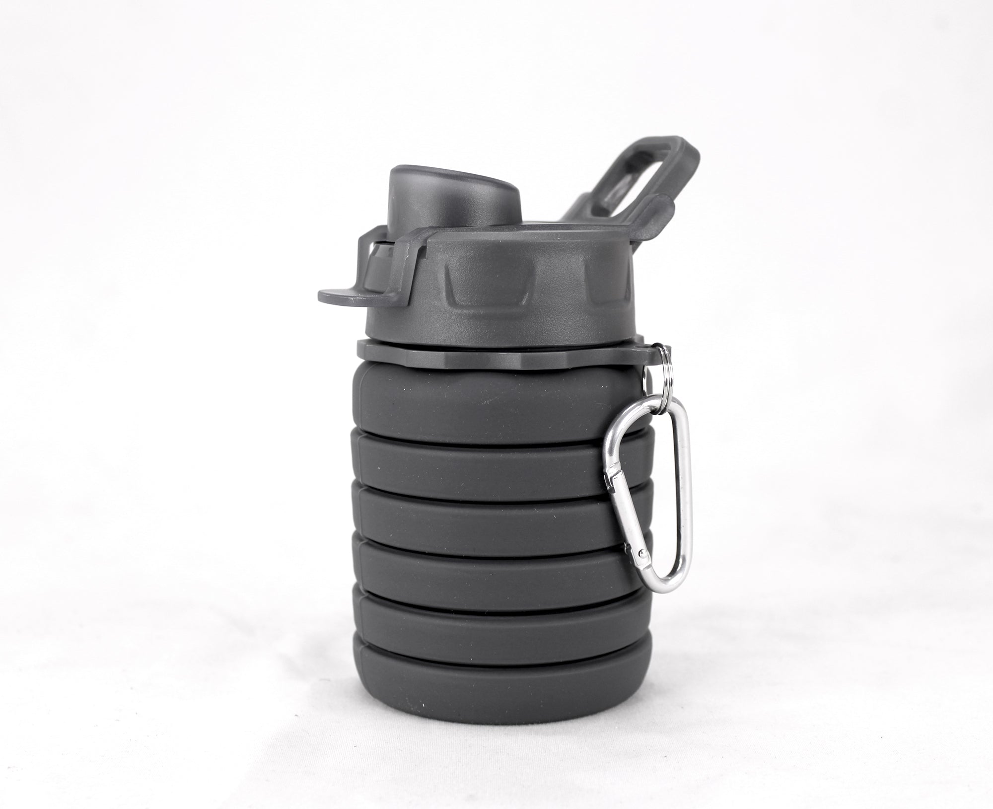 225ml to 500ml Foldable Silicon Cold Water Bottle with Carabiner Clip