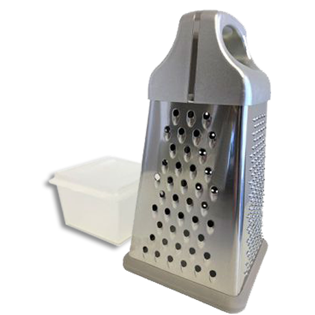 4 Sided Stainless Steel Grater with Storage Container