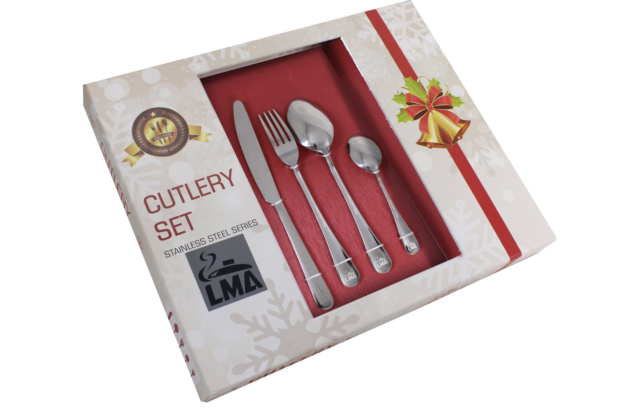 Festive 24 Piece Cutlery Set & Drawer Organiser Bundle Pack