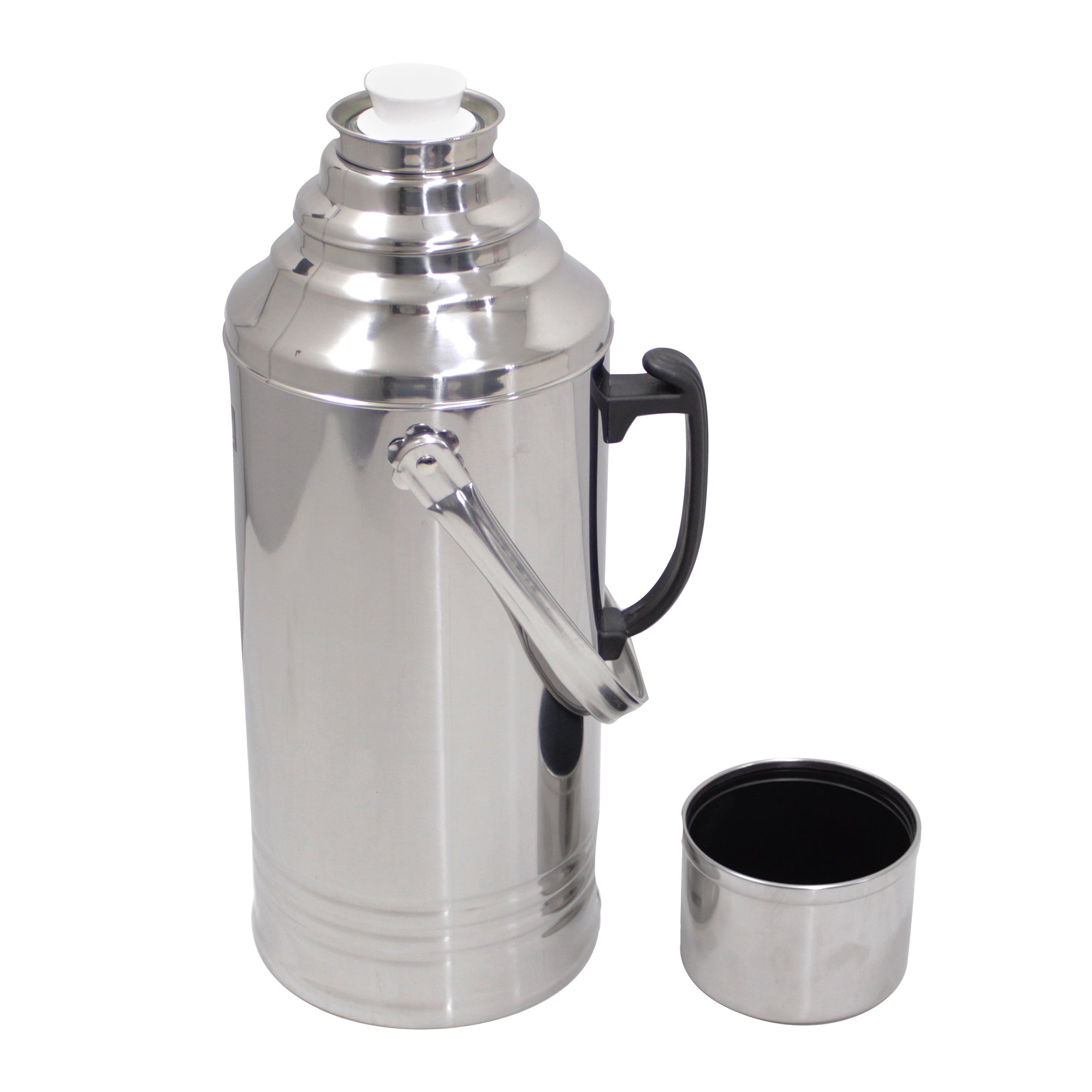 Stainless Steel Glass-Inner Vacuum Insulated Flask & Carry Handle