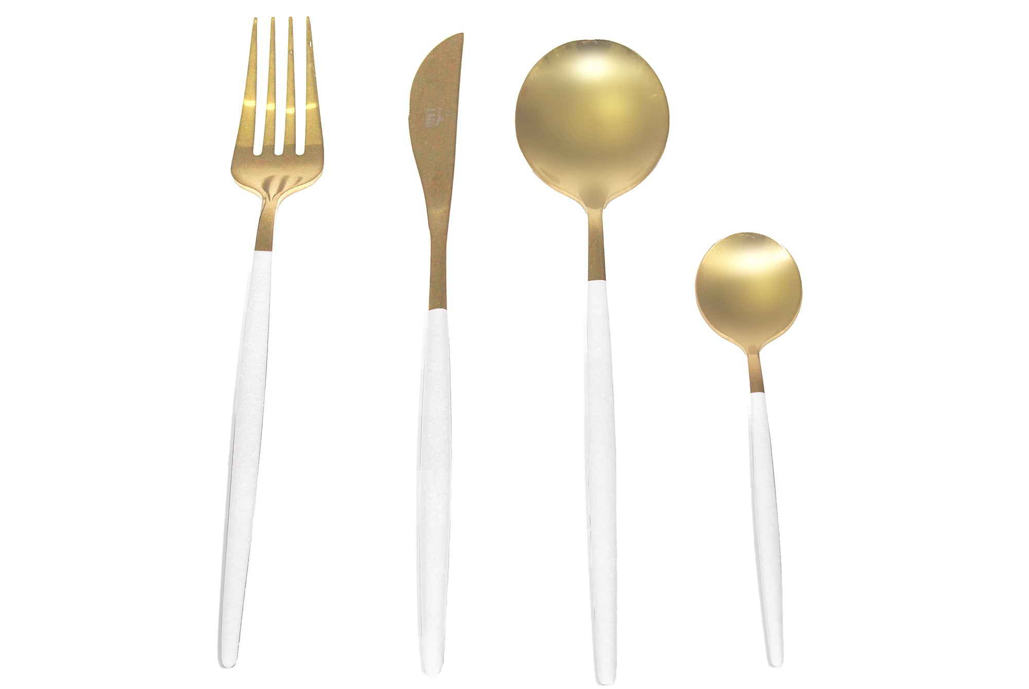 LMA 24 Piece Two-Tone Flatware Set In Elegant Noir Gift Box