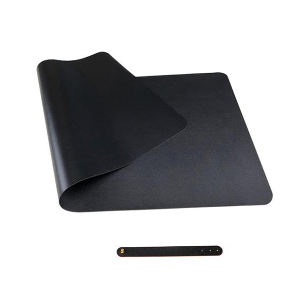 90x45cm Stain Resistant Double Sided Faux Leather Mouse Pad with Strap