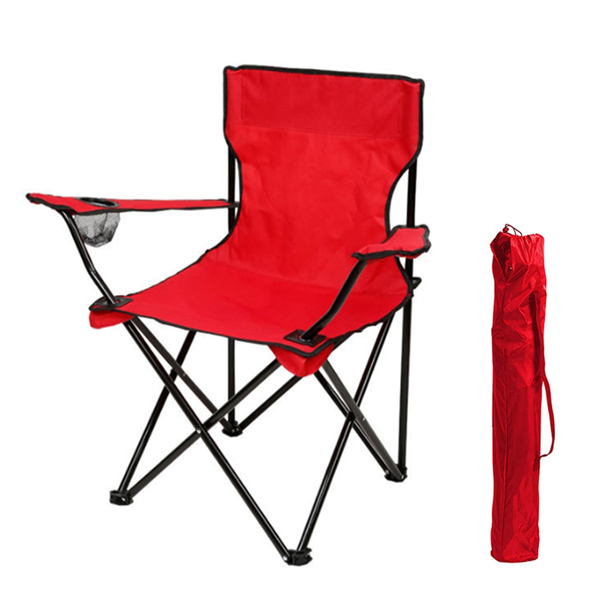 LMA Metal Frame Folding Camping & Beach Chair With Carry Bag