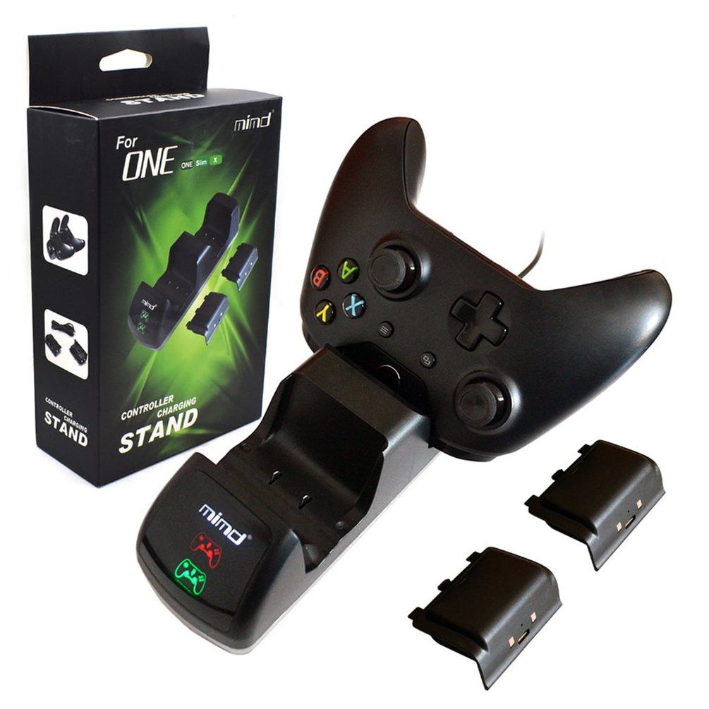 Xbox One Dual Controller Charging Station with 2 Rechargeable Battery Packs