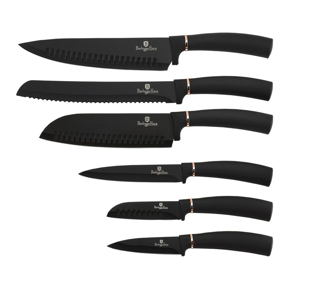 Berlinger Haus 6 Piece Knife Set Black Rose