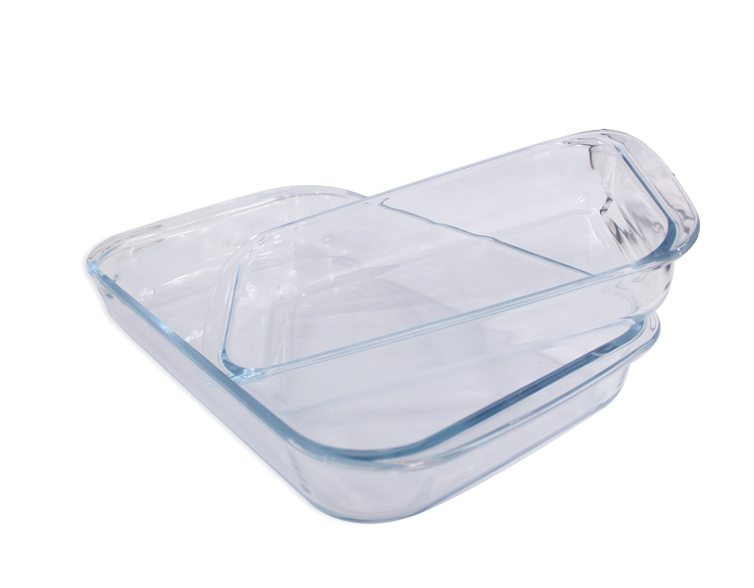 Rectangular Glass Oven-Safe Baking Roasting & Casserole Dish Set 1L & 2.2L