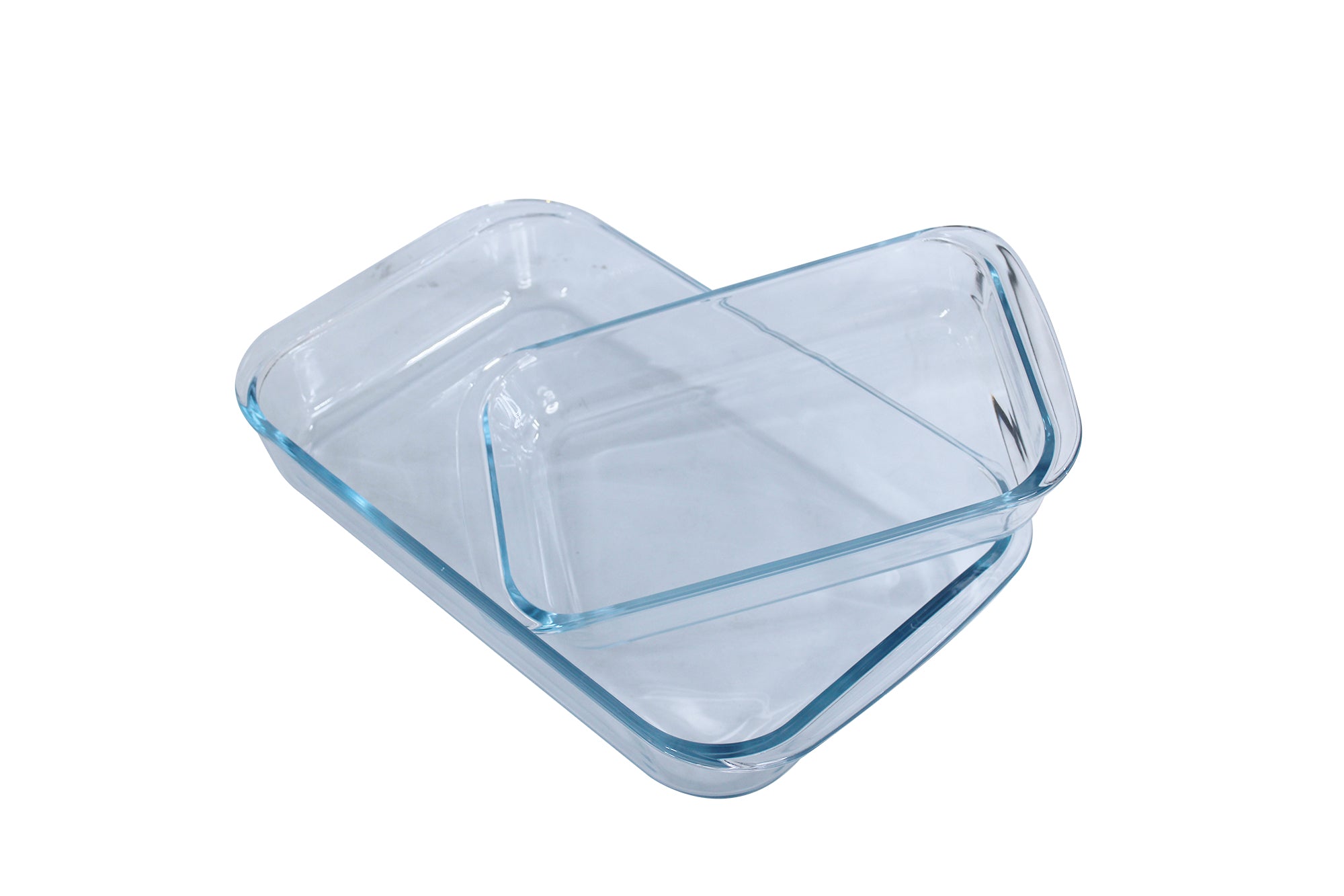 Rectangular Glass Oven-Safe Baking Roasting & Casserole Dish Set 1L & 2.2L