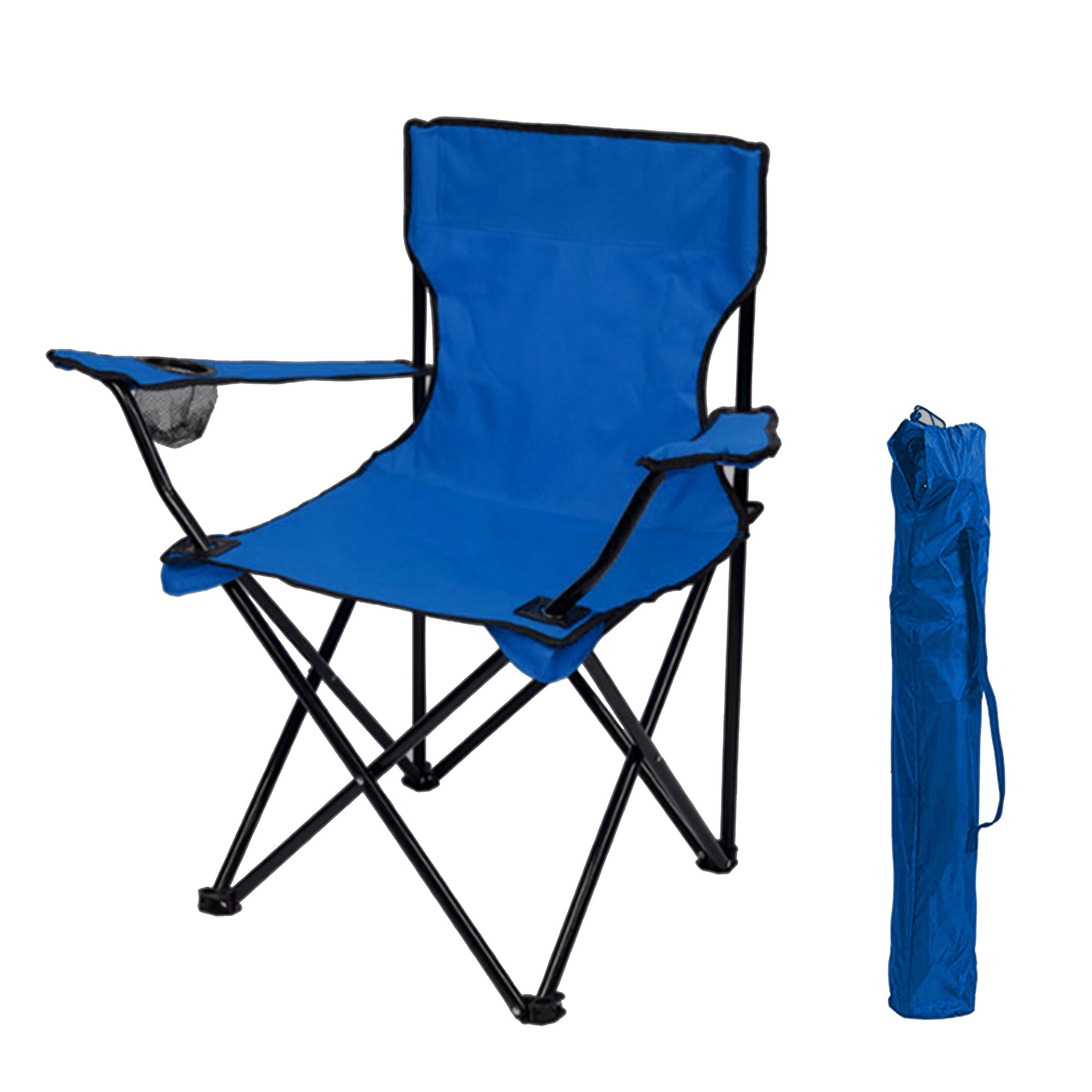 LMA Metal Frame Folding Camping & Beach Chair With Carry Bag