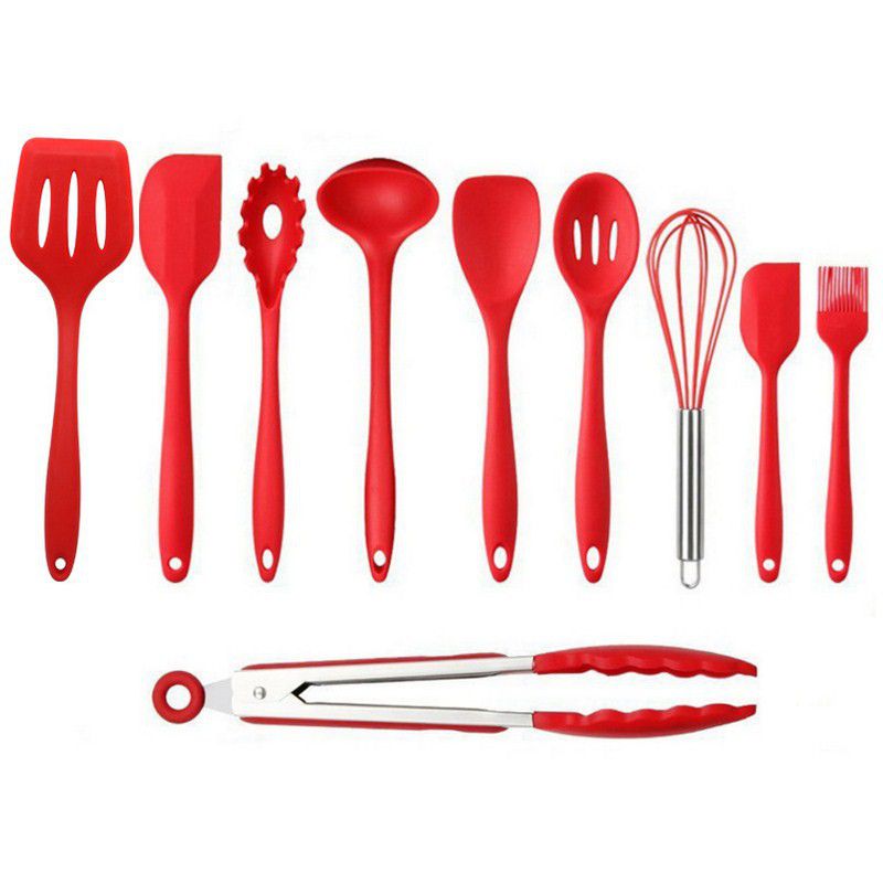 LMA 10 Piece Silicone Kitchen Utensil Set & Storage Base