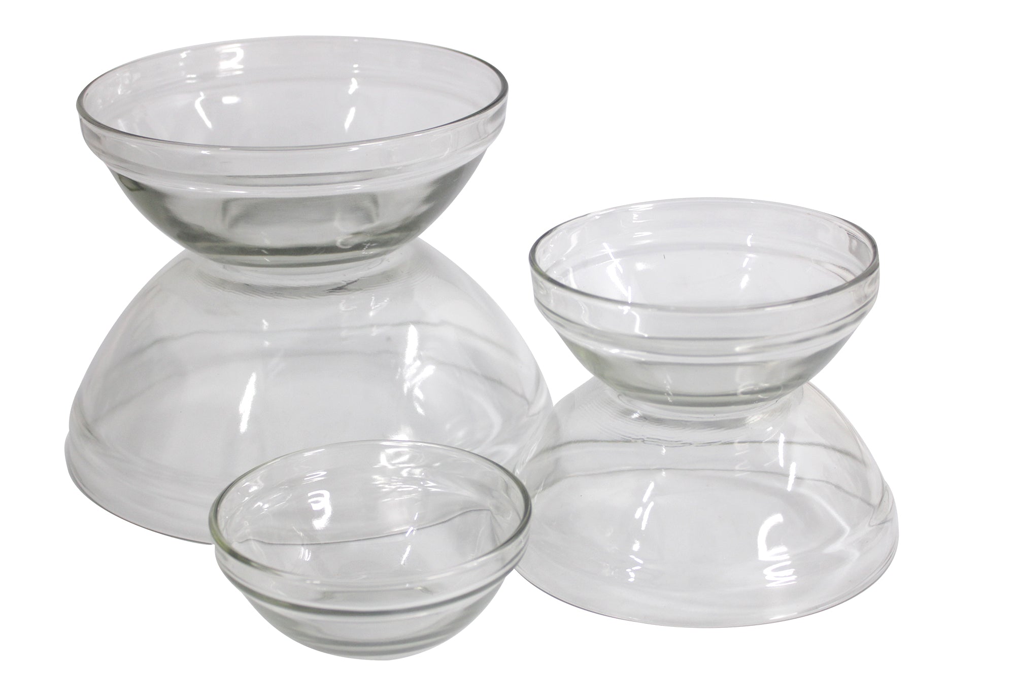 5 Piece Rounded Glass Container Bowl Set