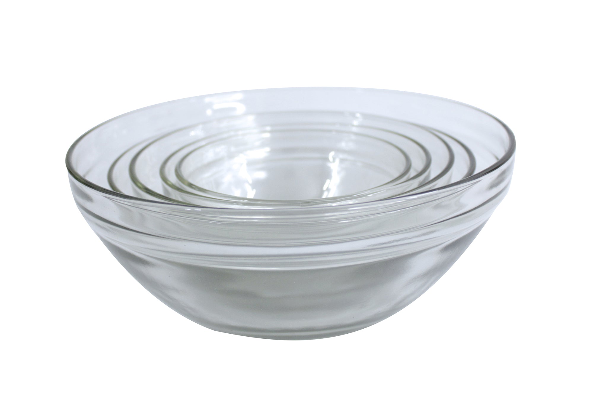 5 Piece Rounded Glass Container Bowl Set