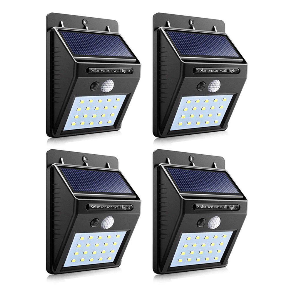 Solar Powered PIP Motion + CDS Night Sensor LED Wall Light