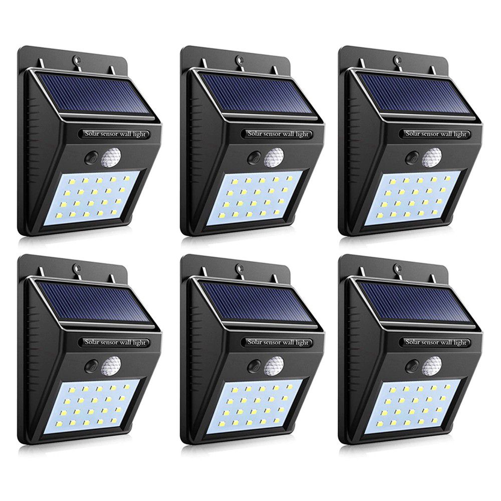 Solar Powered PIP Motion + CDS Night Sensor LED Wall Light
