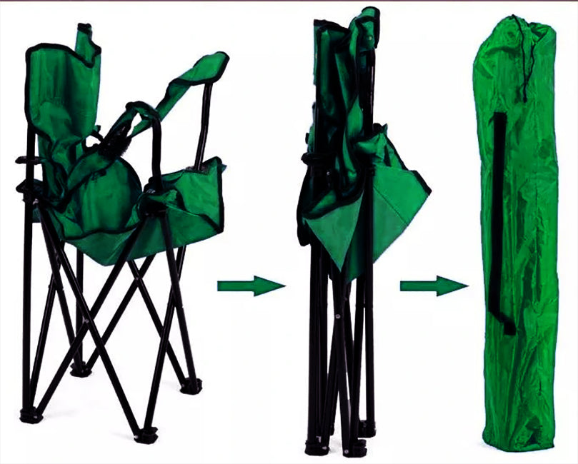 LMA Metal Frame Folding Camping & Beach Chair With Carry Bag