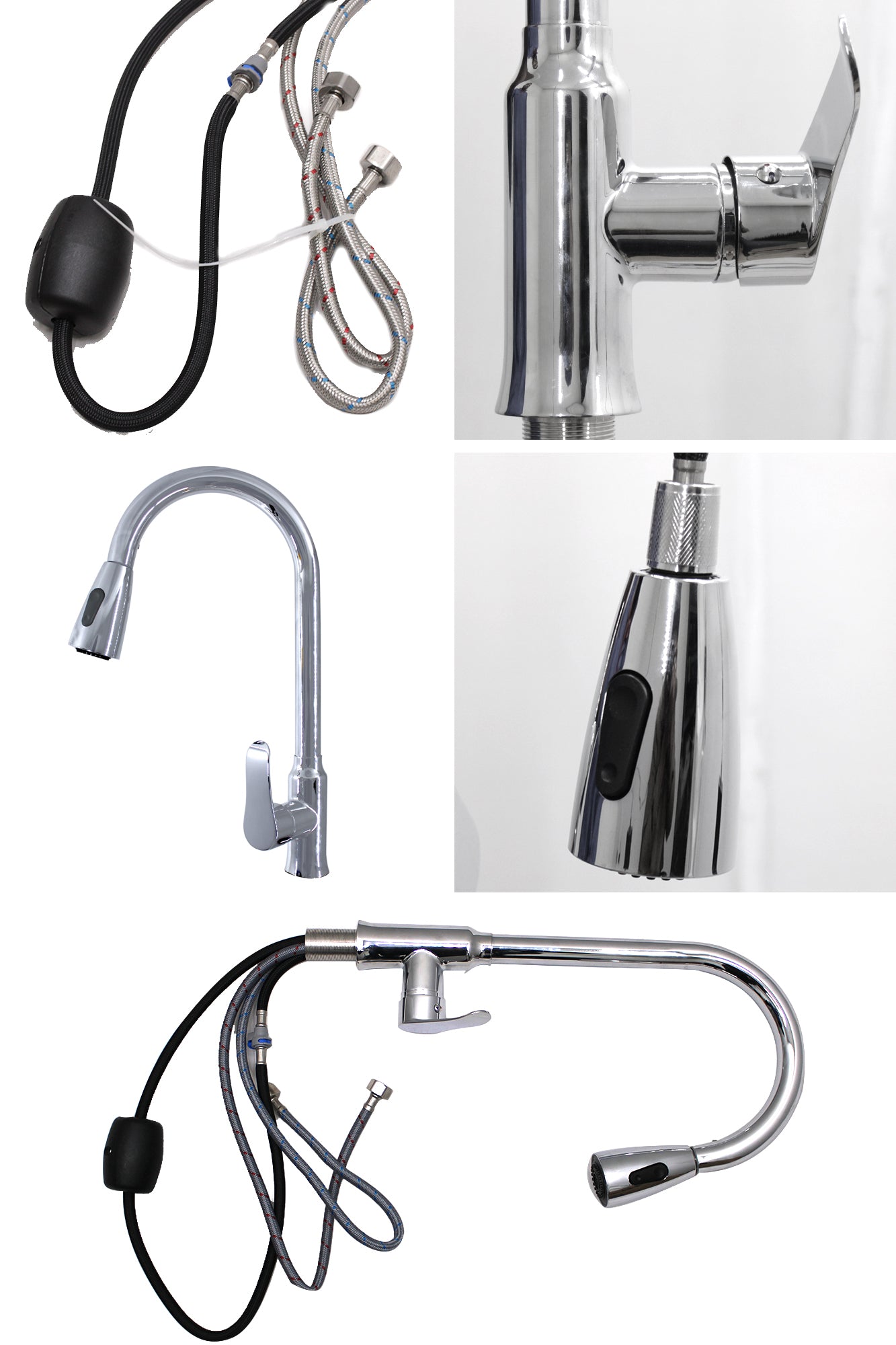 LMA Heavy Duty Kitchen Tap Mixer with Self-Retracting Pullout Faucet  BA-6809