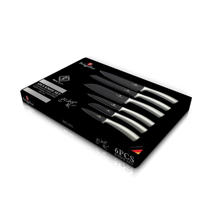 Berlinger Haus 6 Piece Knife Set-Black Royal Collection