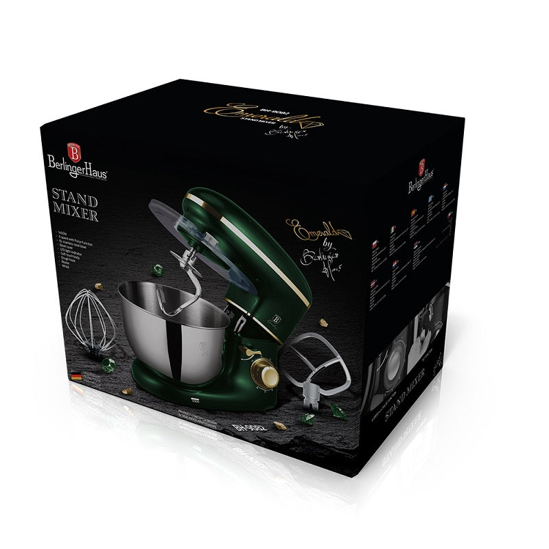 Berlinger Haus 1300W Heavy Duty Kitchen Machine Stand Mixer - Emerald Green