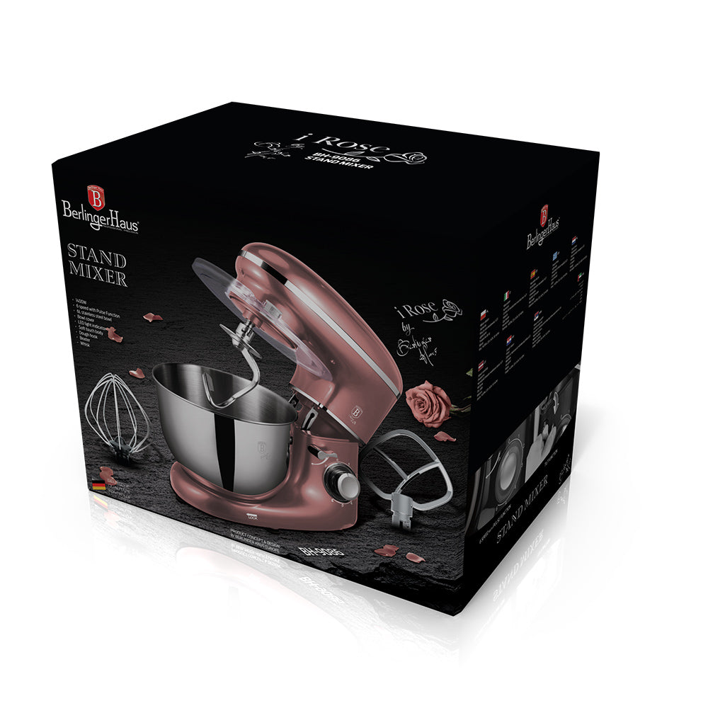 Berlinger Haus 1300W Heavy Duty Kitchen Machine Stand Mixer - i-Rose Edition