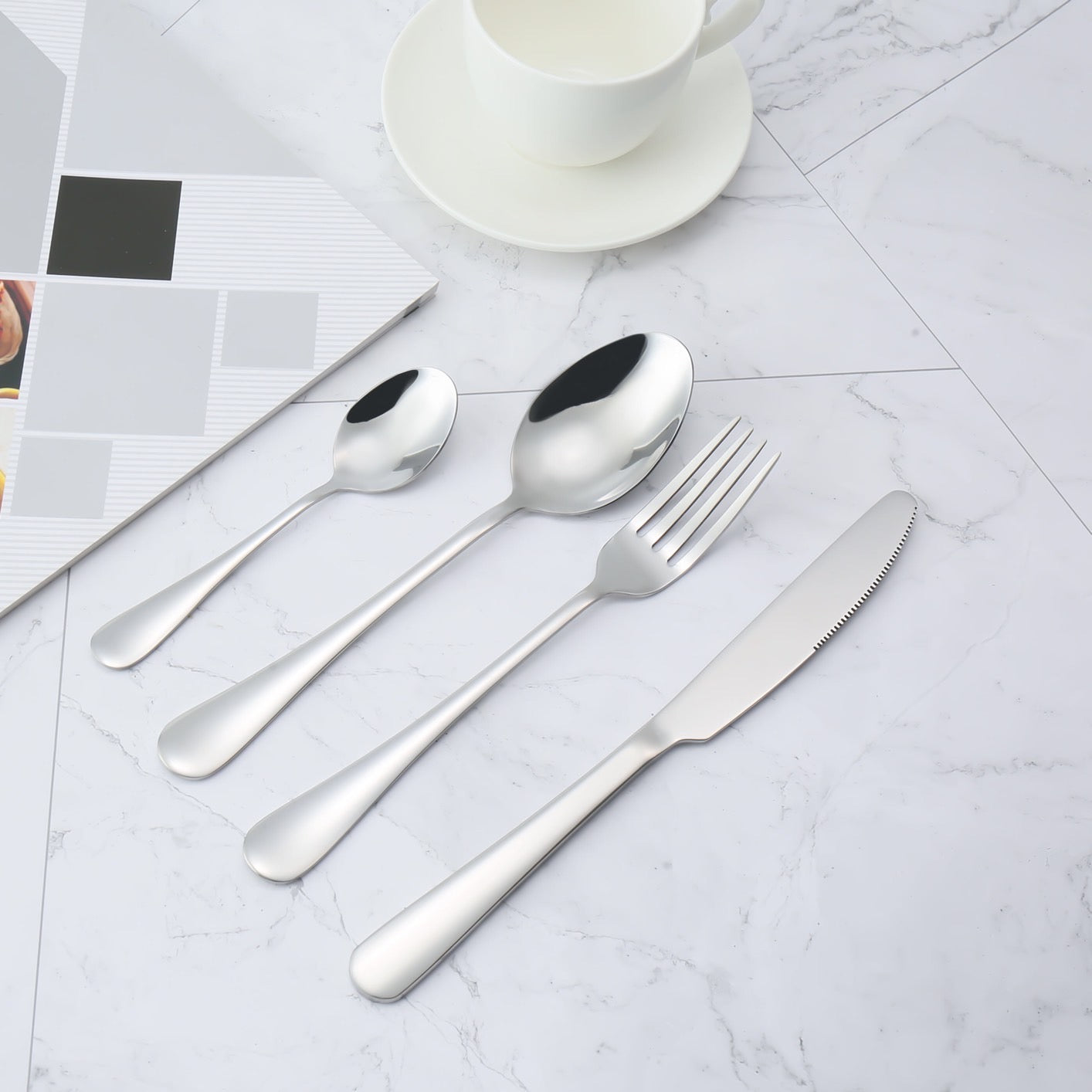 LMA Authentic 24 Piece Stainless steel Cutlery Dinner Set -Silver