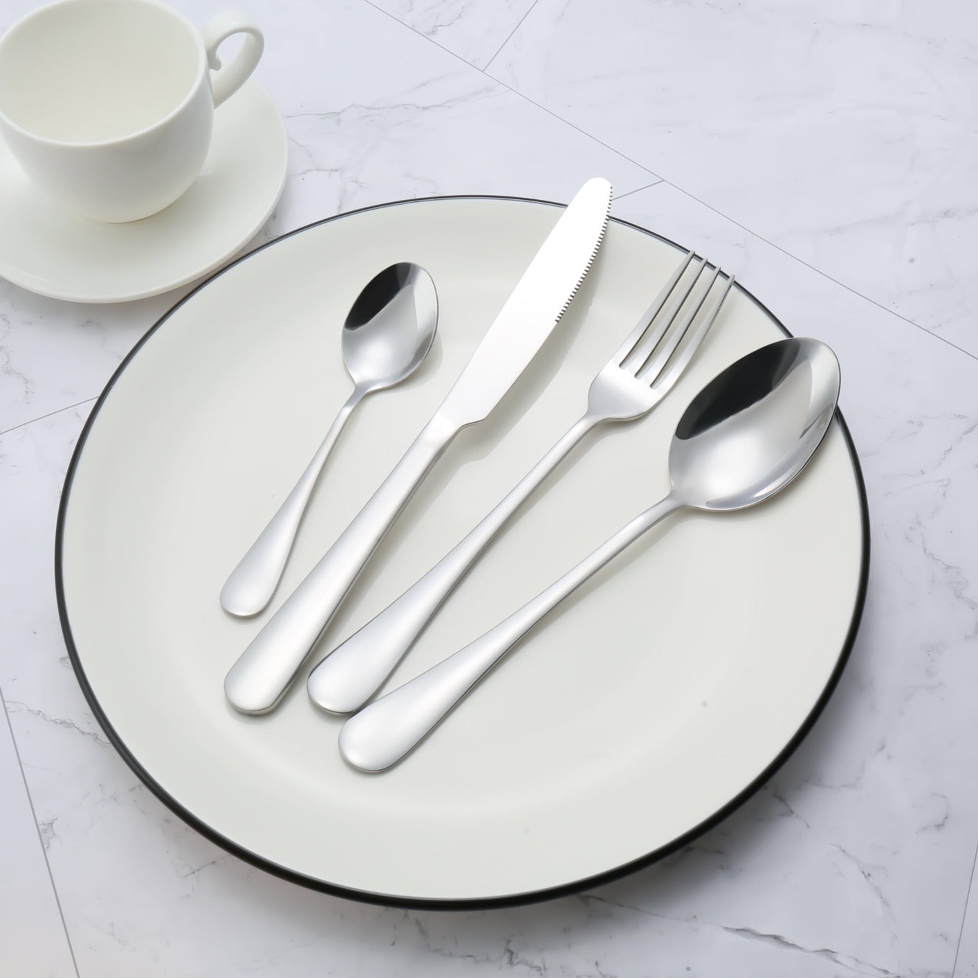 LMA Authentic 24 Piece Stainless steel Cutlery Dinner Set -Silver