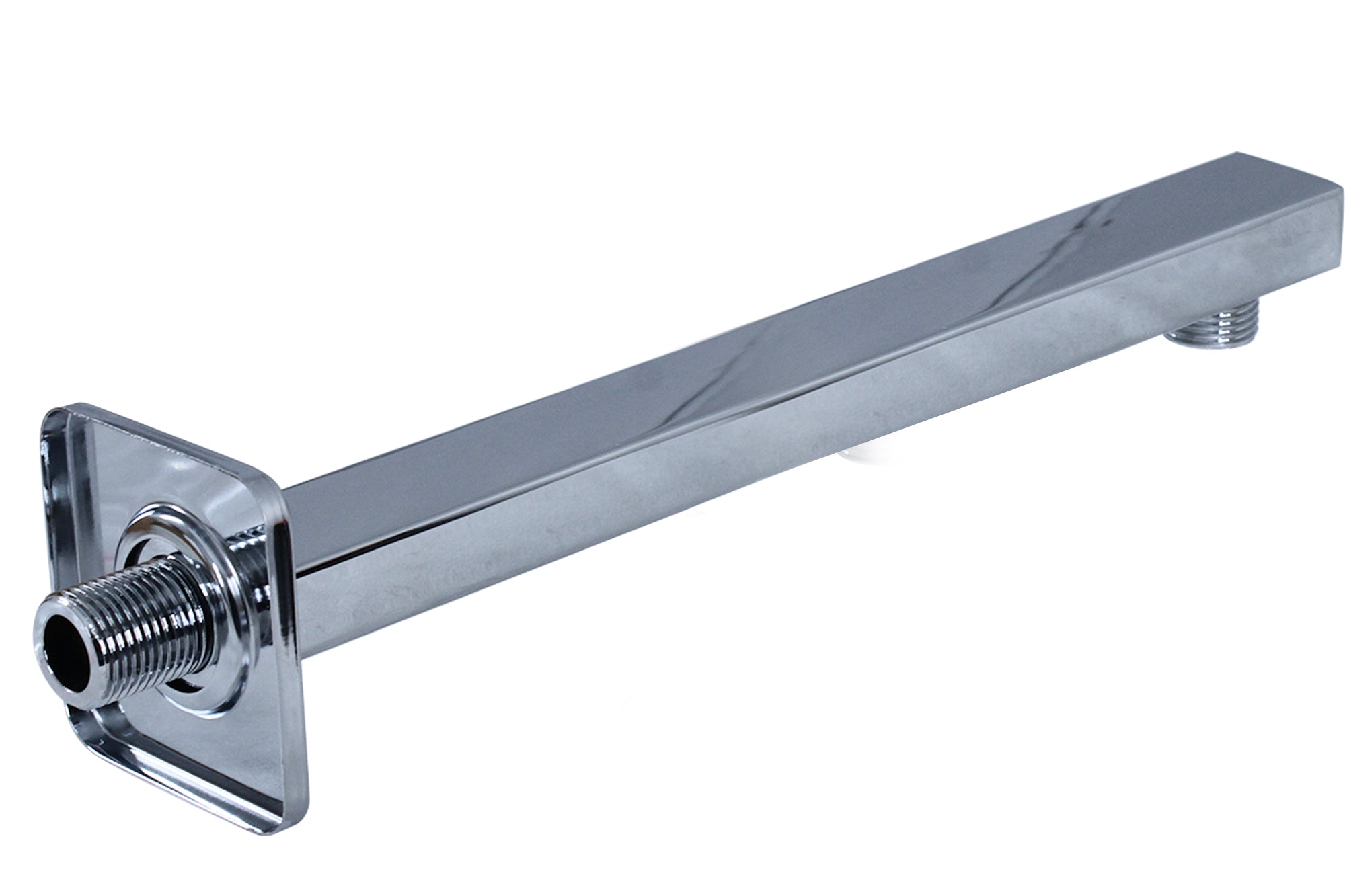 LMA Branded Wall-Mounted Rectangular Shower Arm with Flange