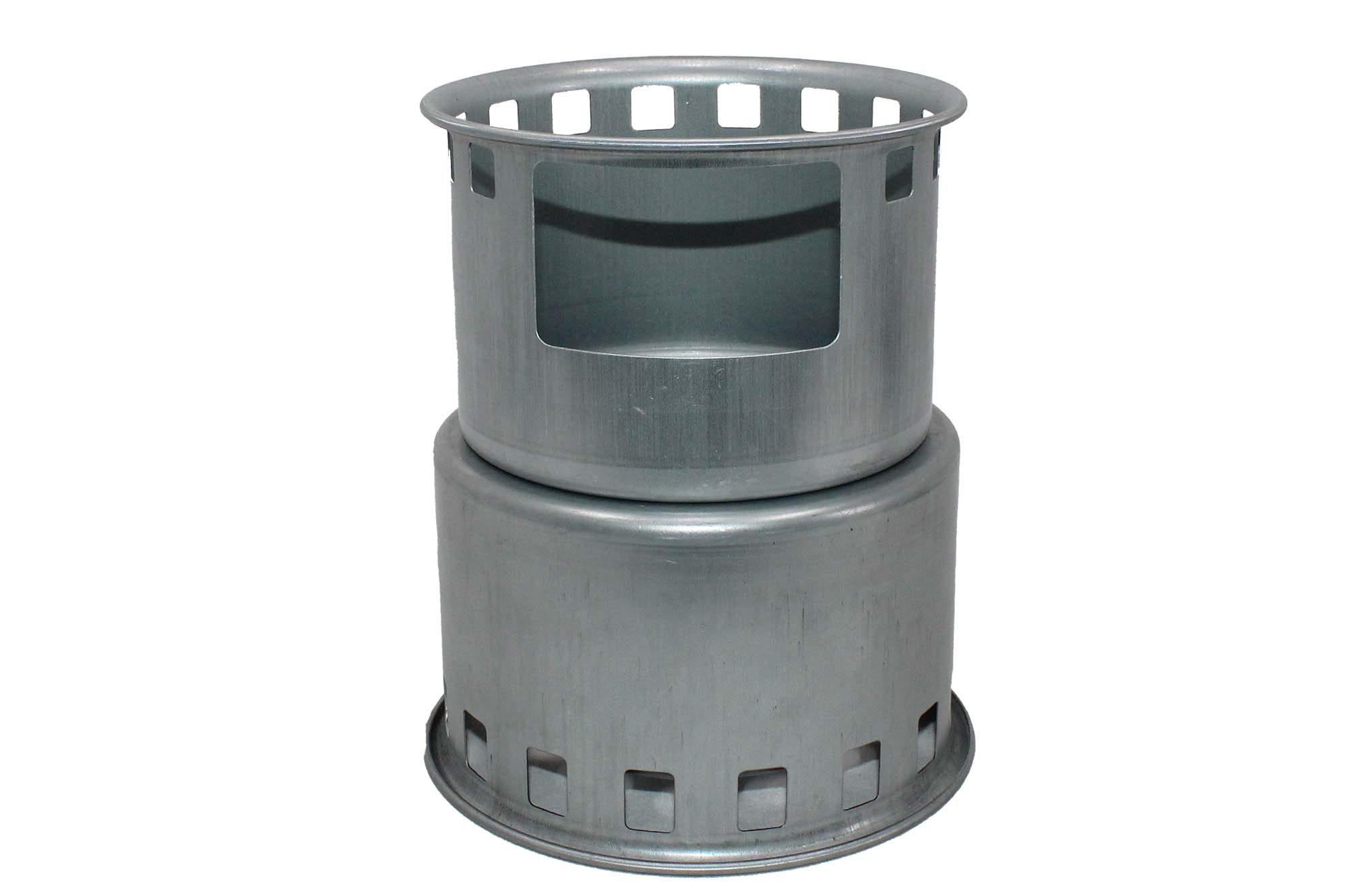 LMA Portable S. Steel Retracting Wood Burning Camping Stove & Satchel