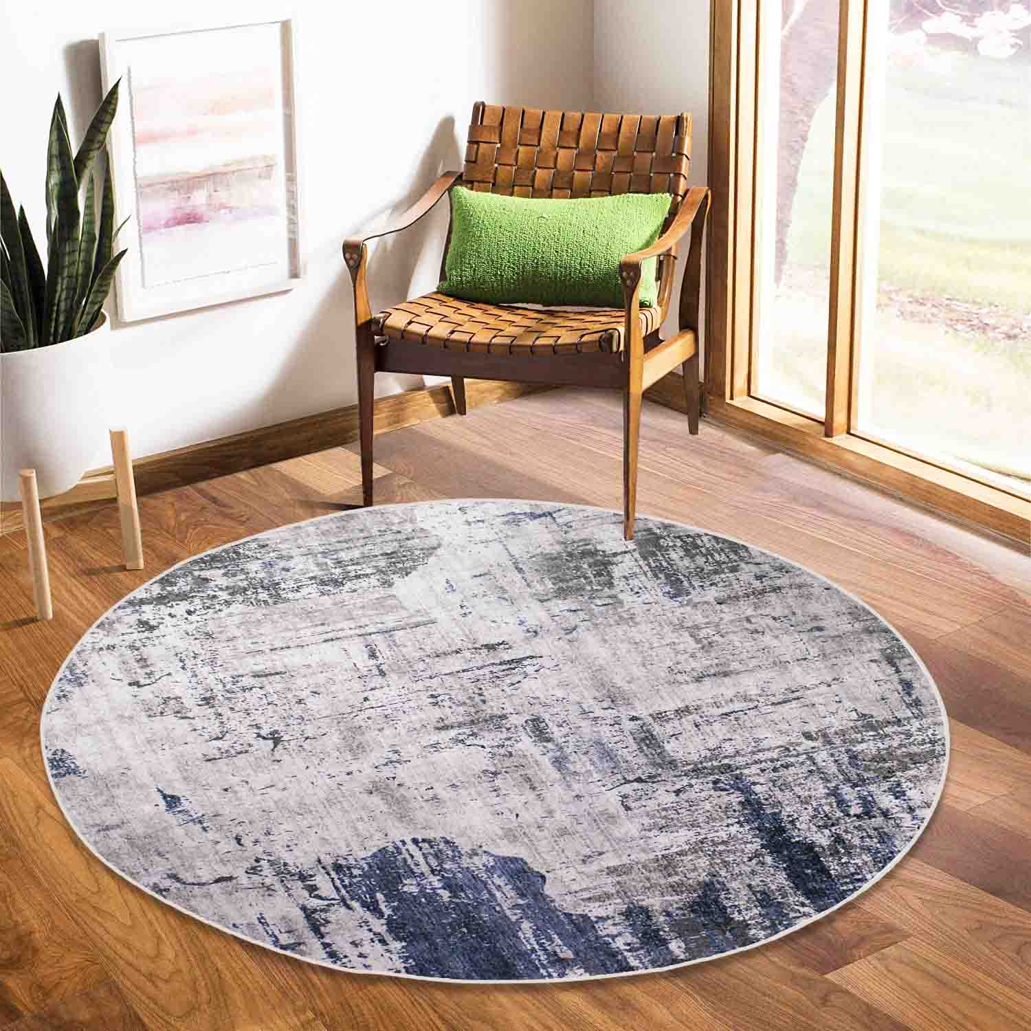 160cm Round LMA Branded 3D Printed Area Rug Lightweight - RCX59