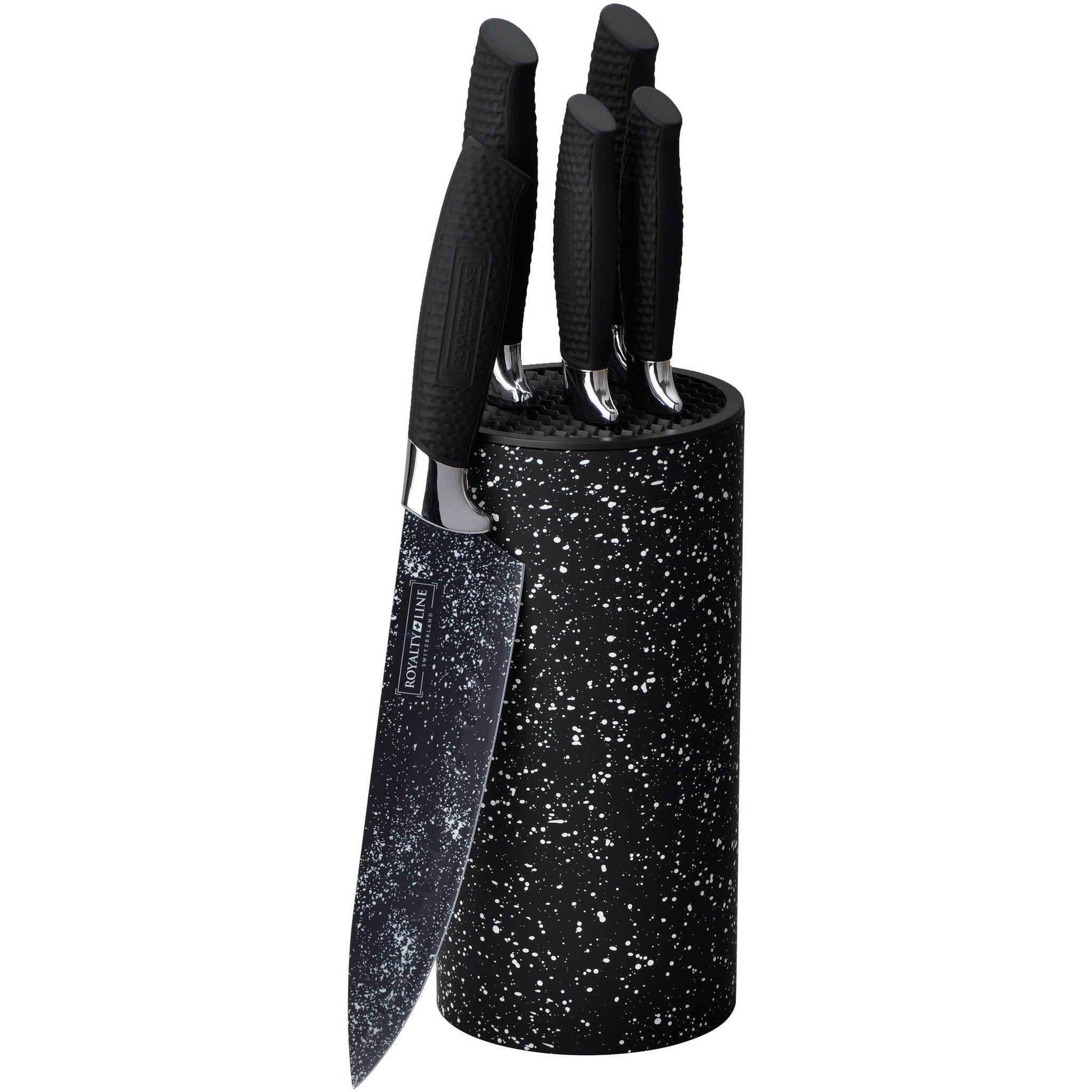 Royalty Line 5-Piece Non-Stick Knife set with Stand