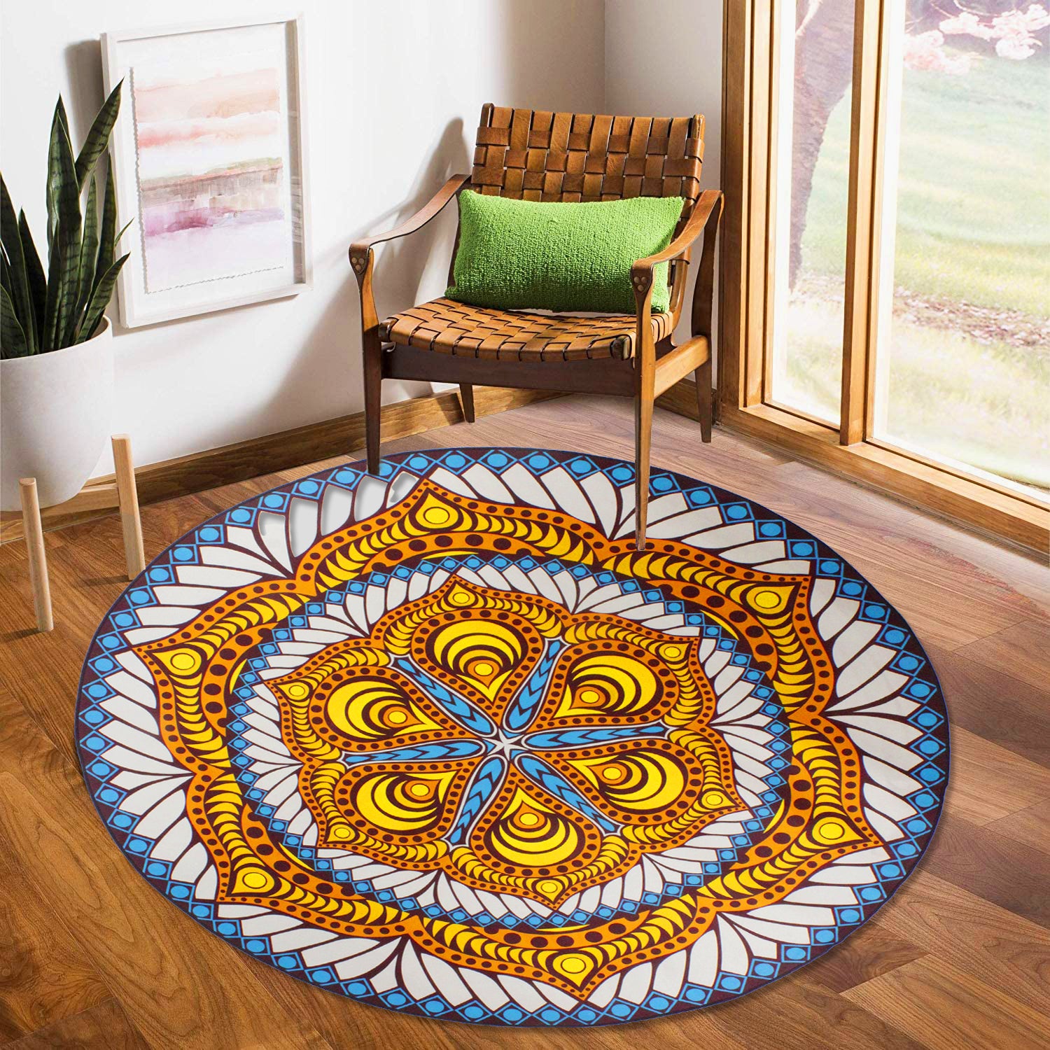 160cm Round LMA Branded 3D Printed Area Rug Lightweight - RM55