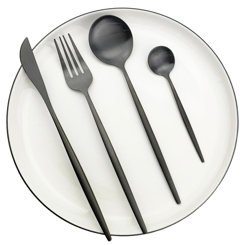 LMA 24 Piece Stainless Steel Flatware Set in Christmas Gift Box