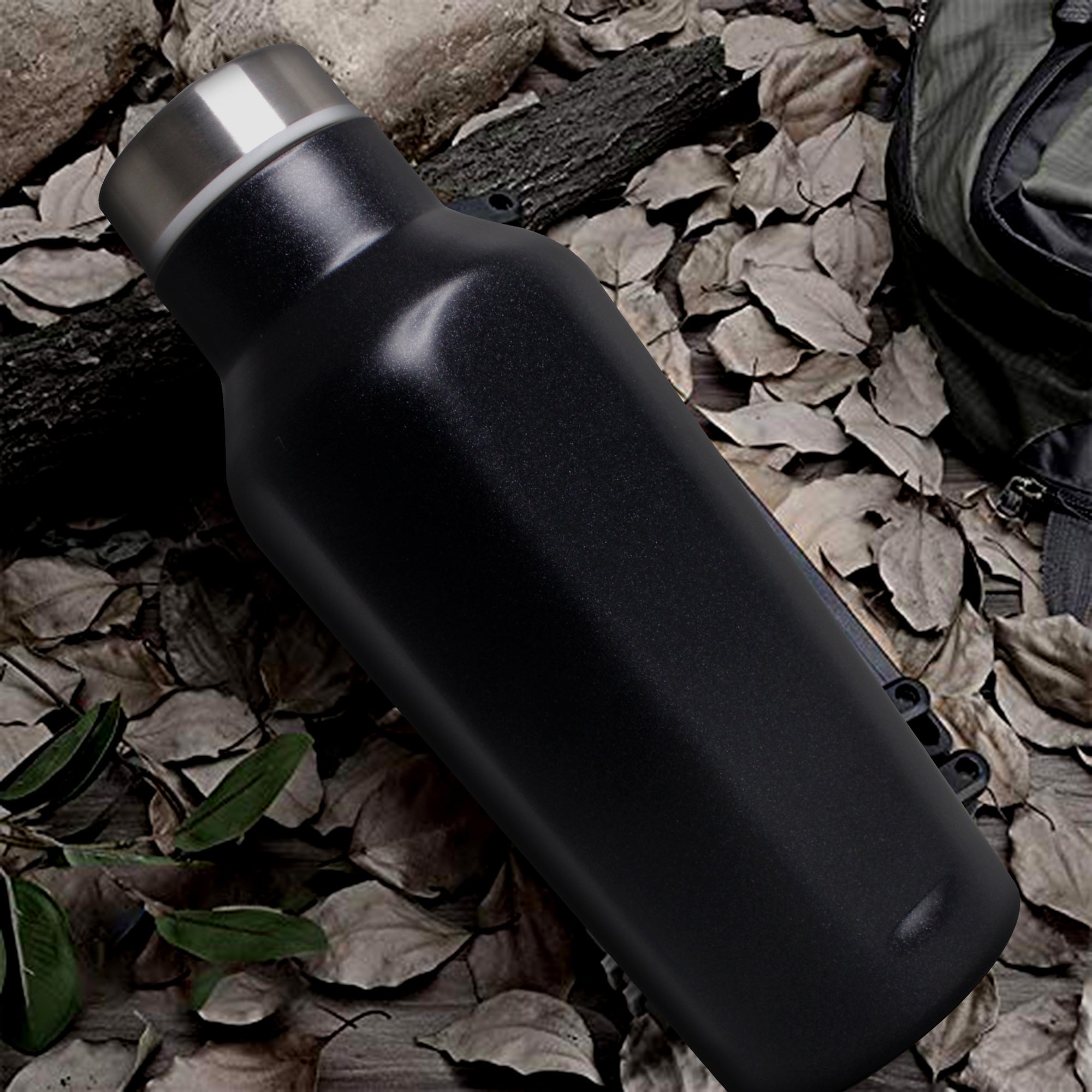 Vacuum Insulated Hot and Cold Stainless Steel Bottle - Matte Black - 360ml