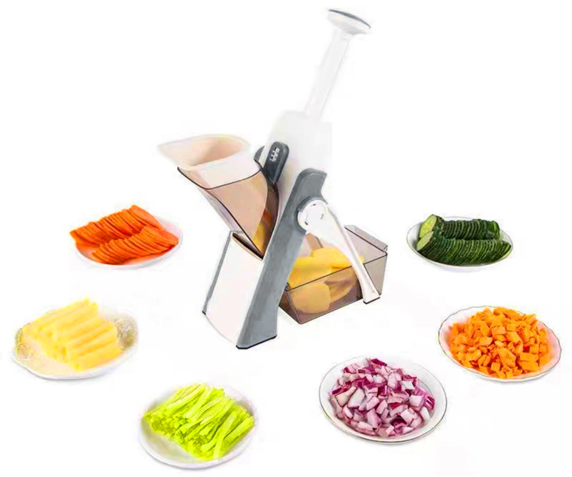 5 In 1 Safe Slice Artifact Veg & Fruit Shredder Slicer Peeler & Crusher Set
