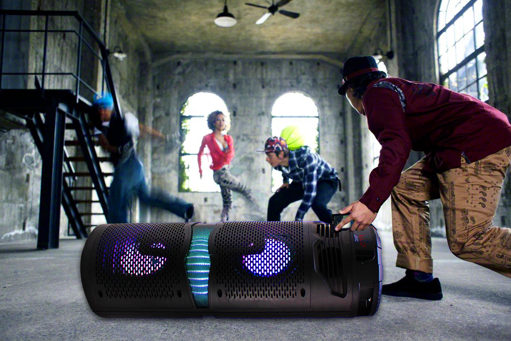 JVC 360° Portable Bluetooth Speaker with Mic Jack & EQ Function XSN3310B