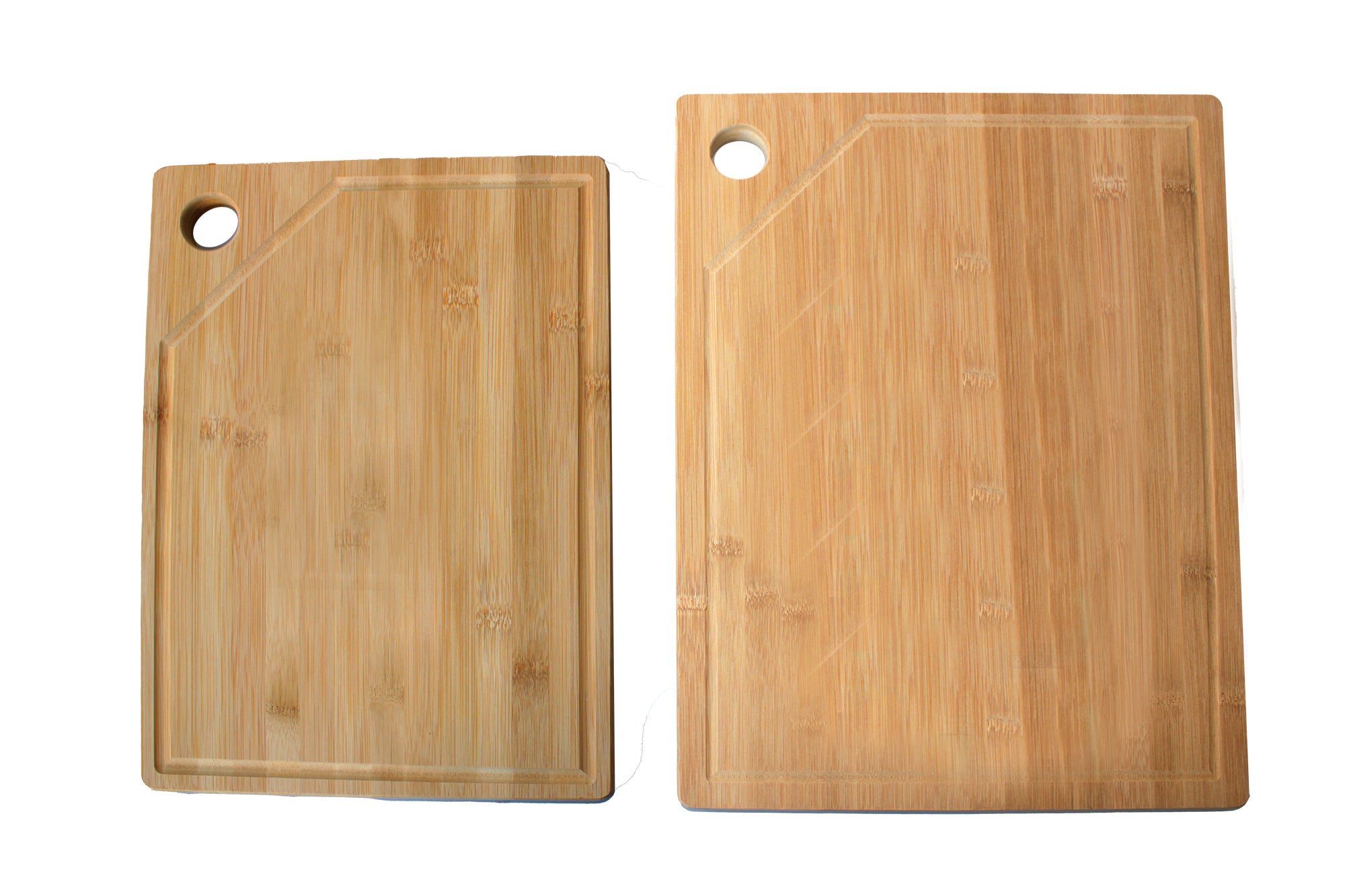 Solid 2 Piece Bamboo Cutting Board Set - 36 & 40cm Square Chopping Board