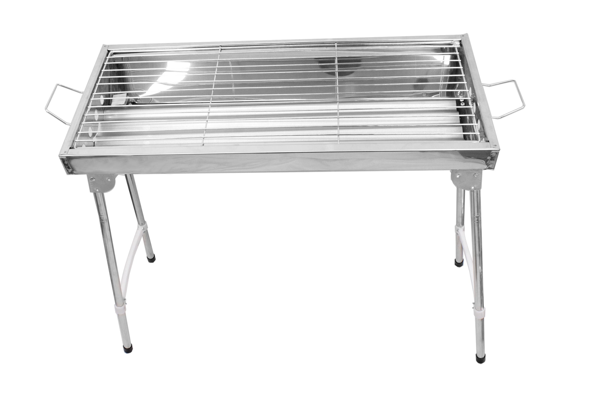 LMA Braai Master 68cm Rectangular Portable Folding Stainless Steel Charcoal BBQ Braai Stand