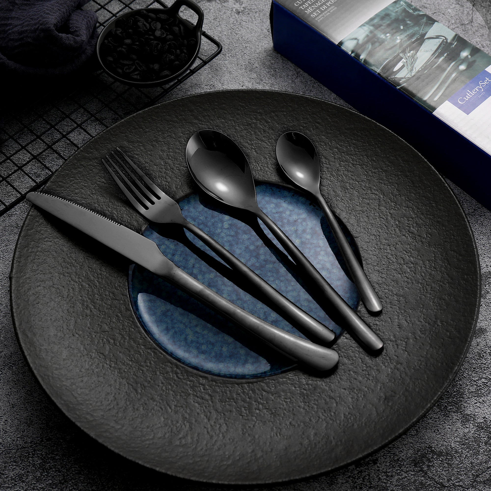 LMA Branded 24 Piece Stainless Steel Cutlery Set B002 Design